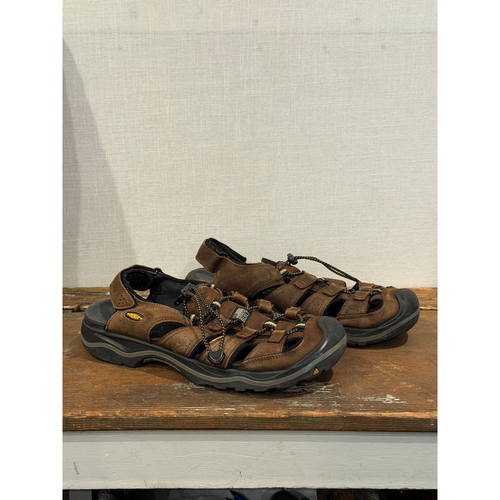 Keen American Built Newport Brown Leather Sandals Mens 13 Waterproof Hiking Shoe